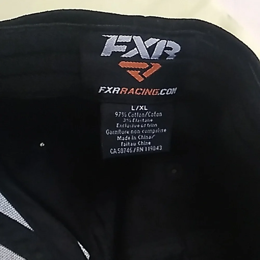 KIDS FXR. Black, bright lime green, teal L/XL baseball hat (not adjustable)